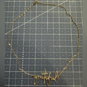 Treasure Jewels “GRATEFUL” gold necklace!! NWOT!!